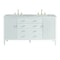 James Martin Vanities 60'' Double Vanity, Bright White w/ 3 CM Eternal Jasmine Pearl Quartz Top 485-V60D-BW-3EJP - alternate 1